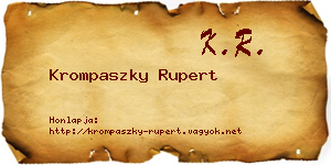 Krompaszky Rupert névjegykártya